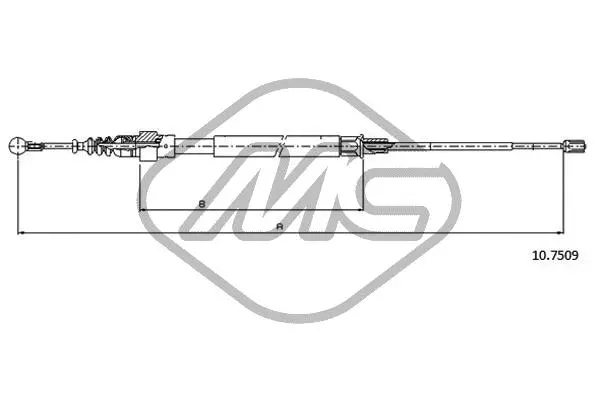 Cable Pull, parking brake (83746)