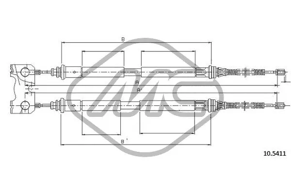 Cable Pull, parking brake (81837)