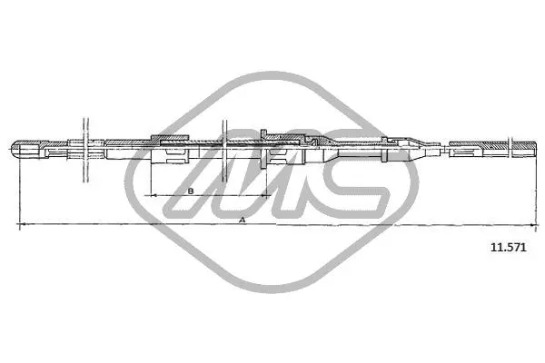 Cable Pull, parking brake (82465)