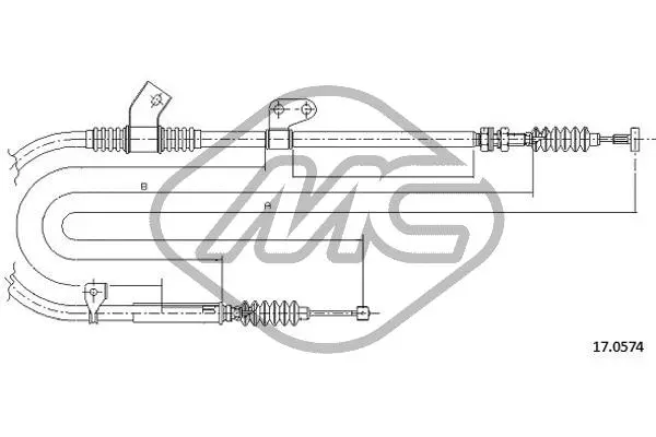 Cable Pull, parking brake (82205)