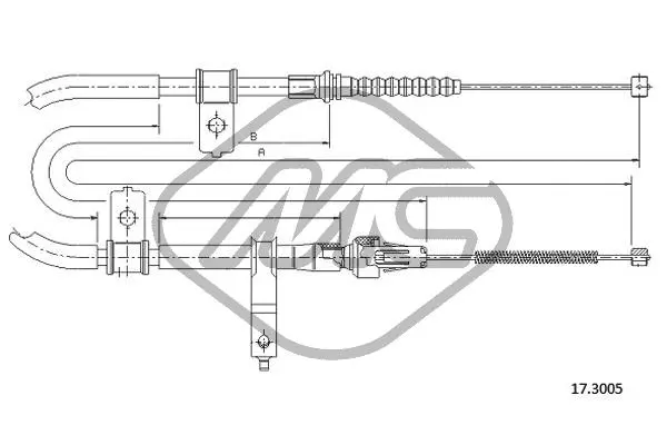 Cable Pull, parking brake (83868)