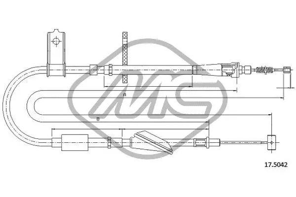 Cable Pull, parking brake (83343)
