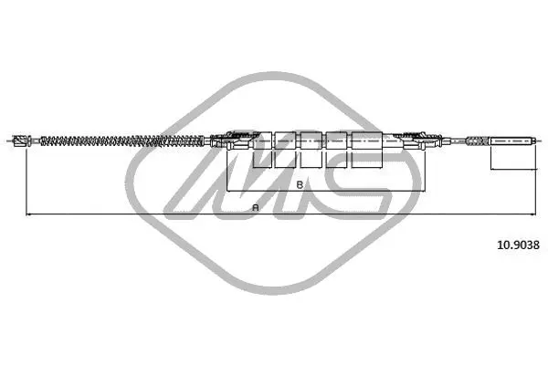 Cable Pull, parking brake (83290)