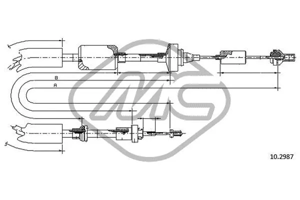 Cable Pull, clutch control (82929)