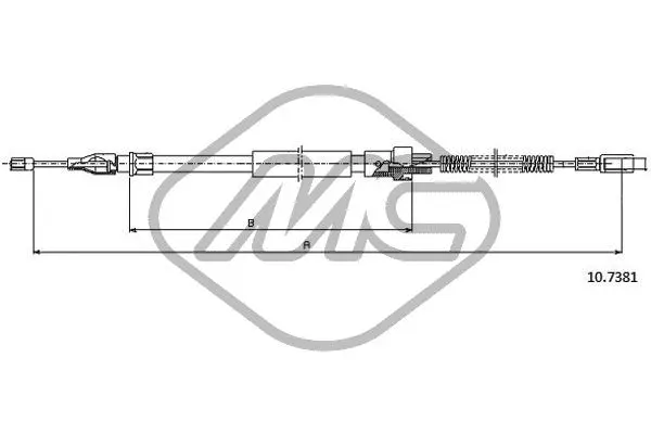 Cable Pull, parking brake (83732)