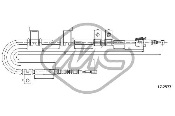 Cable Pull, parking brake (82006)