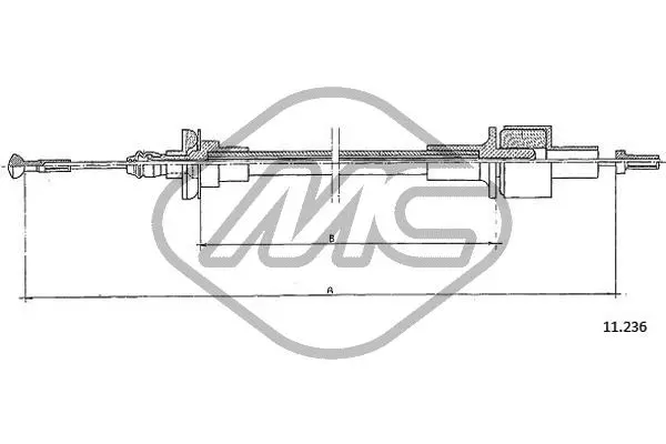 Cable Pull, clutch control (81639)