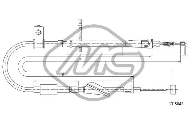 Cable Pull, parking brake (83344)