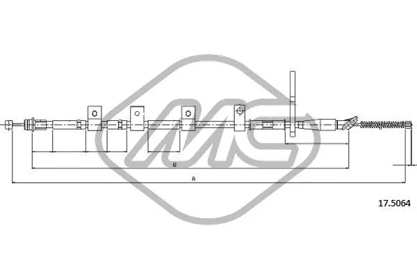Cable Pull, parking brake (83360)