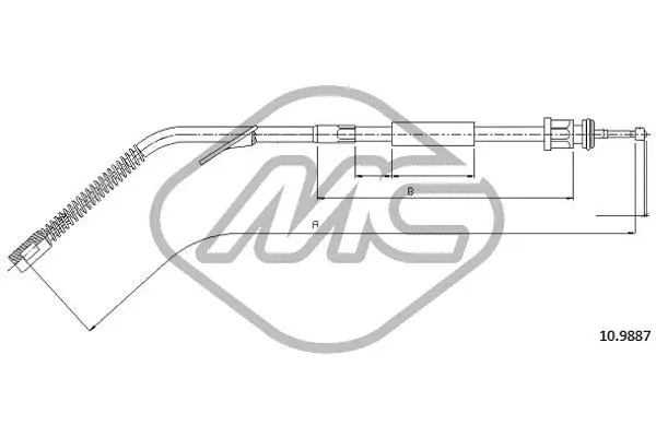 Cable Pull, parking brake (81005)