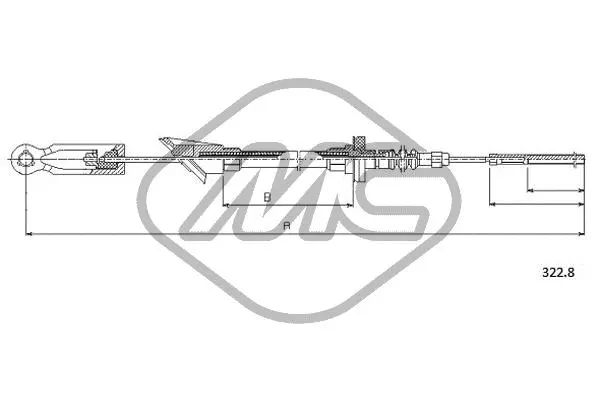 Cable Pull, clutch control (82061)