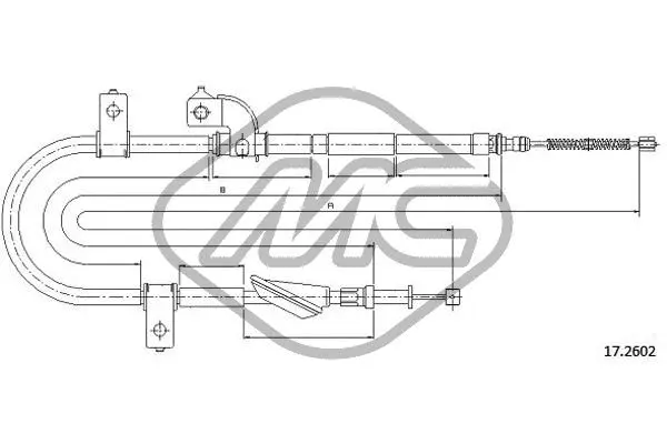 Cable Pull, parking brake (83300)