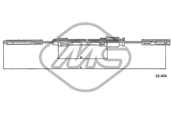 Cable Pull, parking brake (80807)