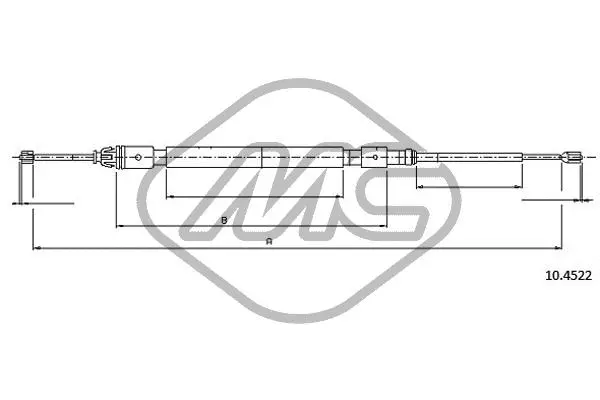 Cable Pull, parking brake (80841)