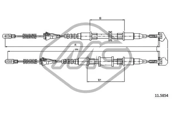 Cable Pull, parking brake (82498)