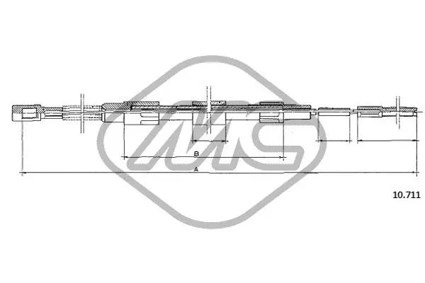 Cable Pull, parking brake (83701)