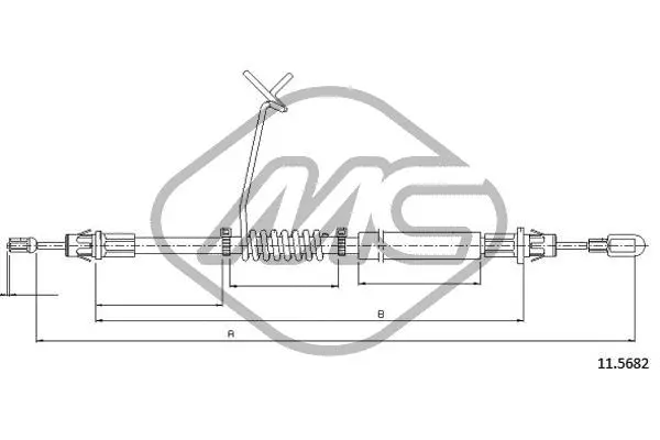 Cable Pull, parking brake (81857)