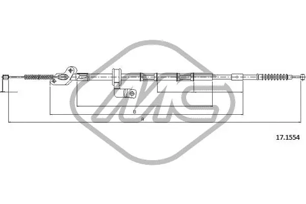 Cable Pull, parking brake (83516)