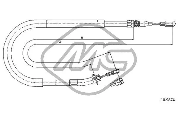Cable Pull, parking brake (80962)