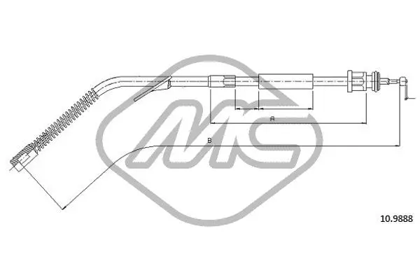 Cable Pull, parking brake (81006)