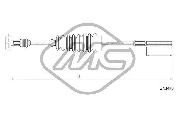 Cable Pull, parking brake (83507)