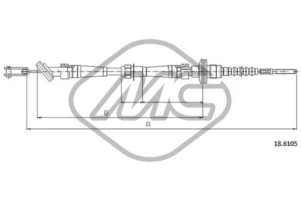 Cable Pull, clutch control (83314)
