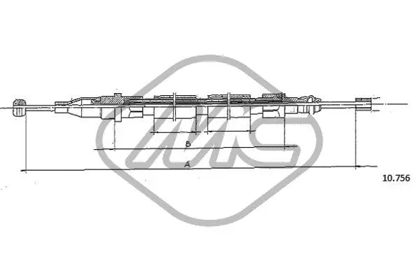 Cable Pull, parking brake (80554)