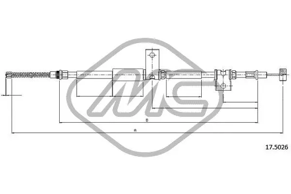 Cable Pull, parking brake (83349)