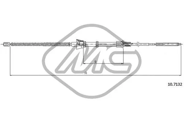 Cable Pull, parking brake (83738)