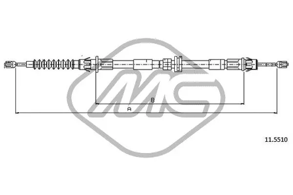 Cable Pull, parking brake (81801)
