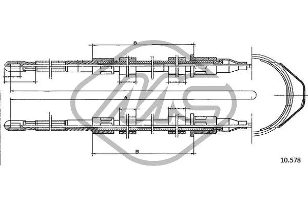 Cable Pull, parking brake (82475)