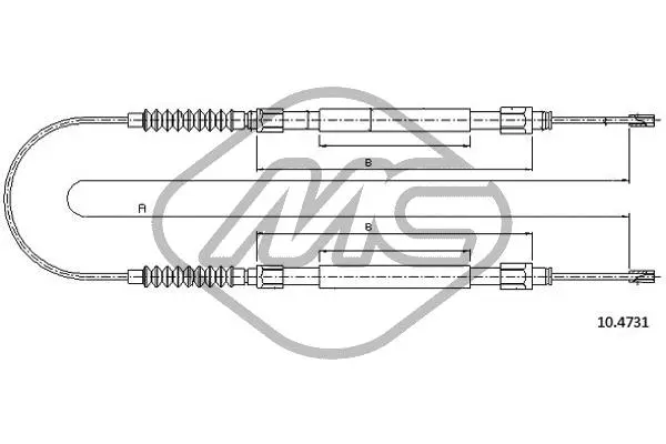 Cable Pull, parking brake (81365)