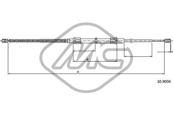 Cable Pull, parking brake (83286)