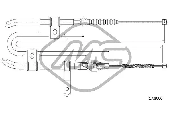 Cable Pull, parking brake (83869)
