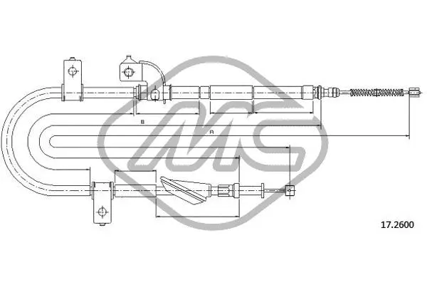 Cable Pull, parking brake (83304)