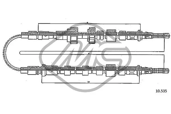 Cable Pull, parking brake (81764)