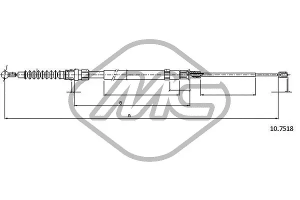 Cable Pull, parking brake (83764)