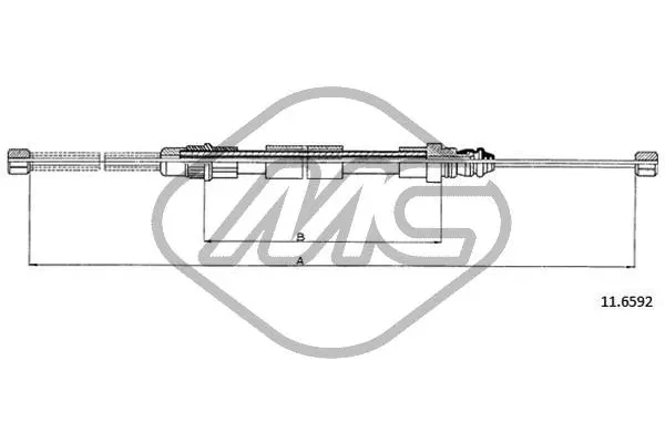 Cable Pull, parking brake (83040)