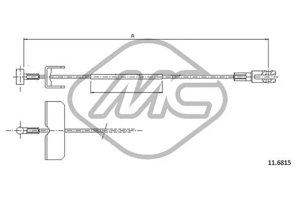 Cable Pull, parking brake (82370)