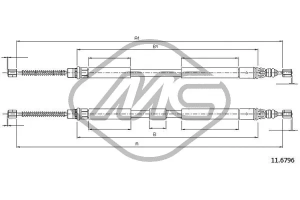 Cable Pull, parking brake (83083)