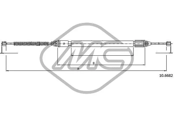 Cable Pull, parking brake (83071)