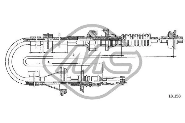 Cable Pull, clutch control (81928)