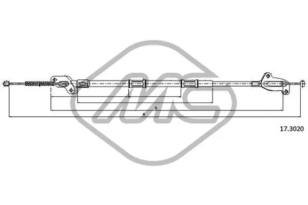 Cable Pull, parking brake (83870)