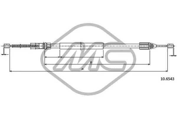 Cable Pull, parking brake (83074)