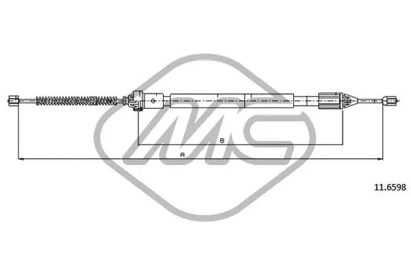 Cable Pull, parking brake (83082)