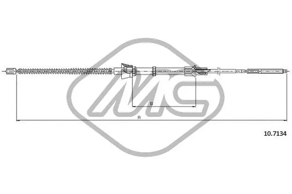 Cable Pull, parking brake (83736)