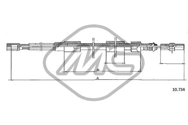 Cable Pull, parking brake (83725)