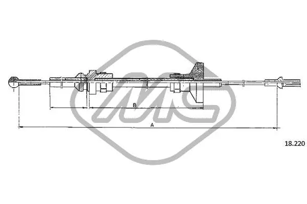 Cable Pull, clutch control (83919)