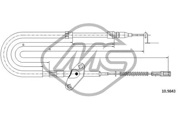 Cable Pull, parking brake (81017)