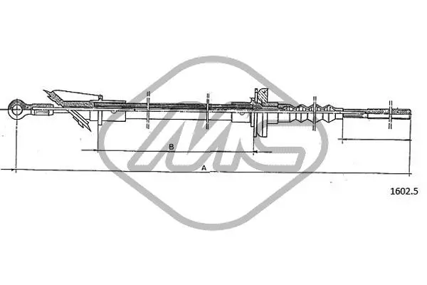 Cable Pull, clutch control (81043)